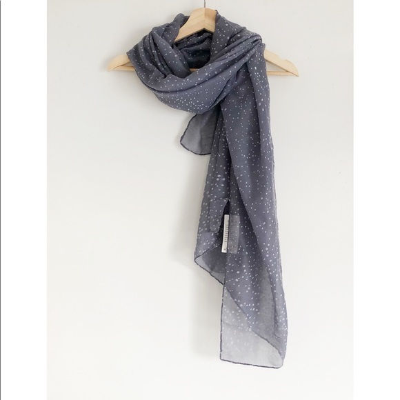 Grey Purple Speckled Lightweight Flowy Scarf - Picture 2 of 14